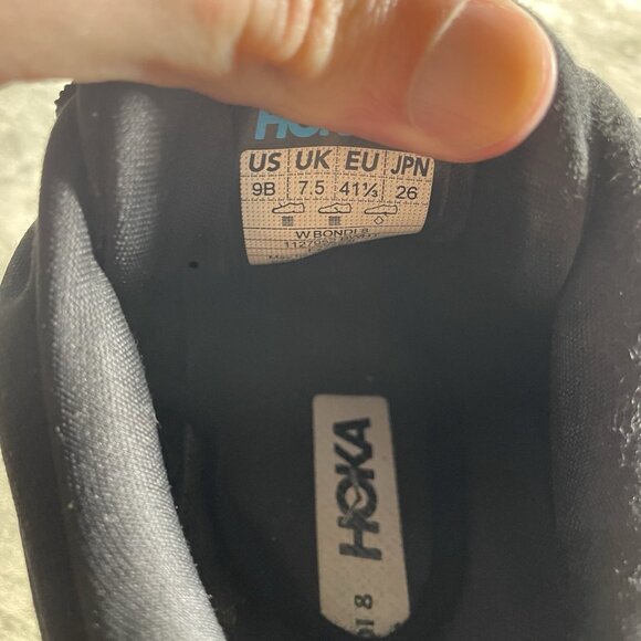 Hoka One One Bondi 8 Sneakers Womens 9 Black Athletic Running Training Shoes - Picture 10 of 10
